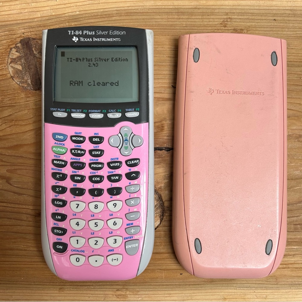 Texas Instruments TI-84 Plus Silver Edition Graphing Calculator in Light Pink